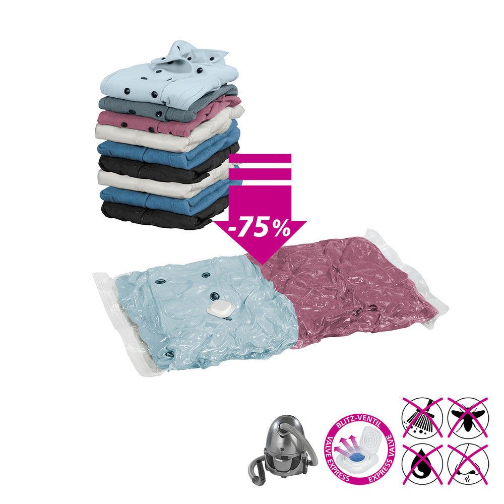 Vakuumposer 6-delt sett for klesoppbevaring - Wenko bakside