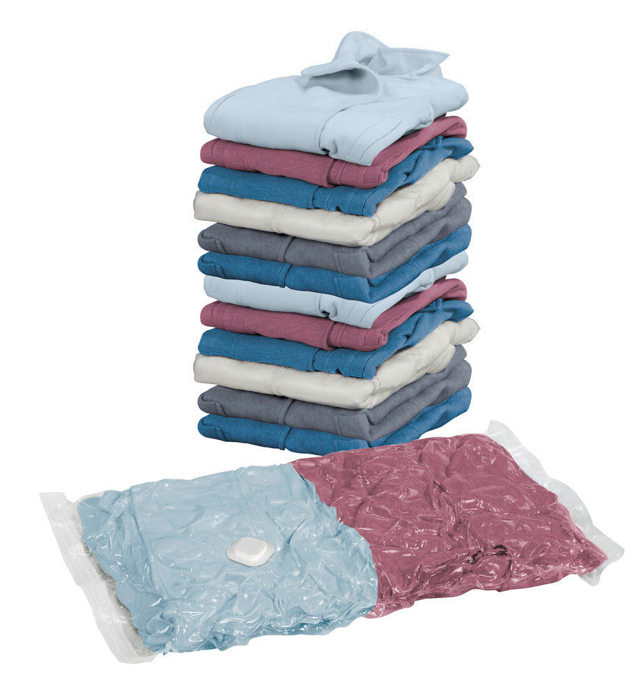 Vakuumposer for klær 90 x 55 cm 2-delt sett plast Wenko brukseksempel