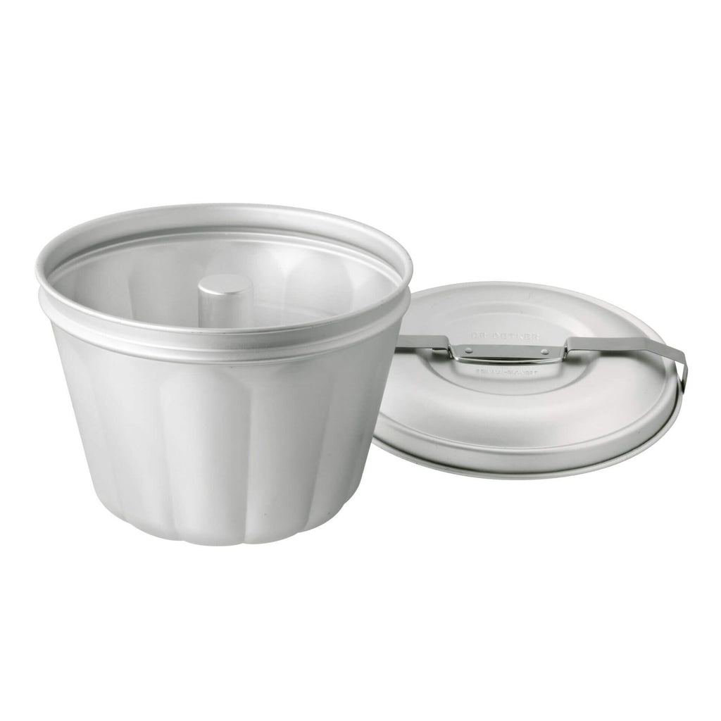 Vannbadform gugelhupf Ø21 cm aluminium med lokk forfra
