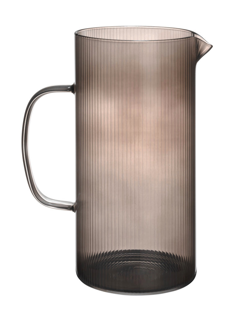 Vannkaraffel glass 1,7 L svart med rillemønster - Schöner Wohnen bakside