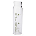 Vannkaraffel glass 900 ml med drikkeskala borosilikat forfra