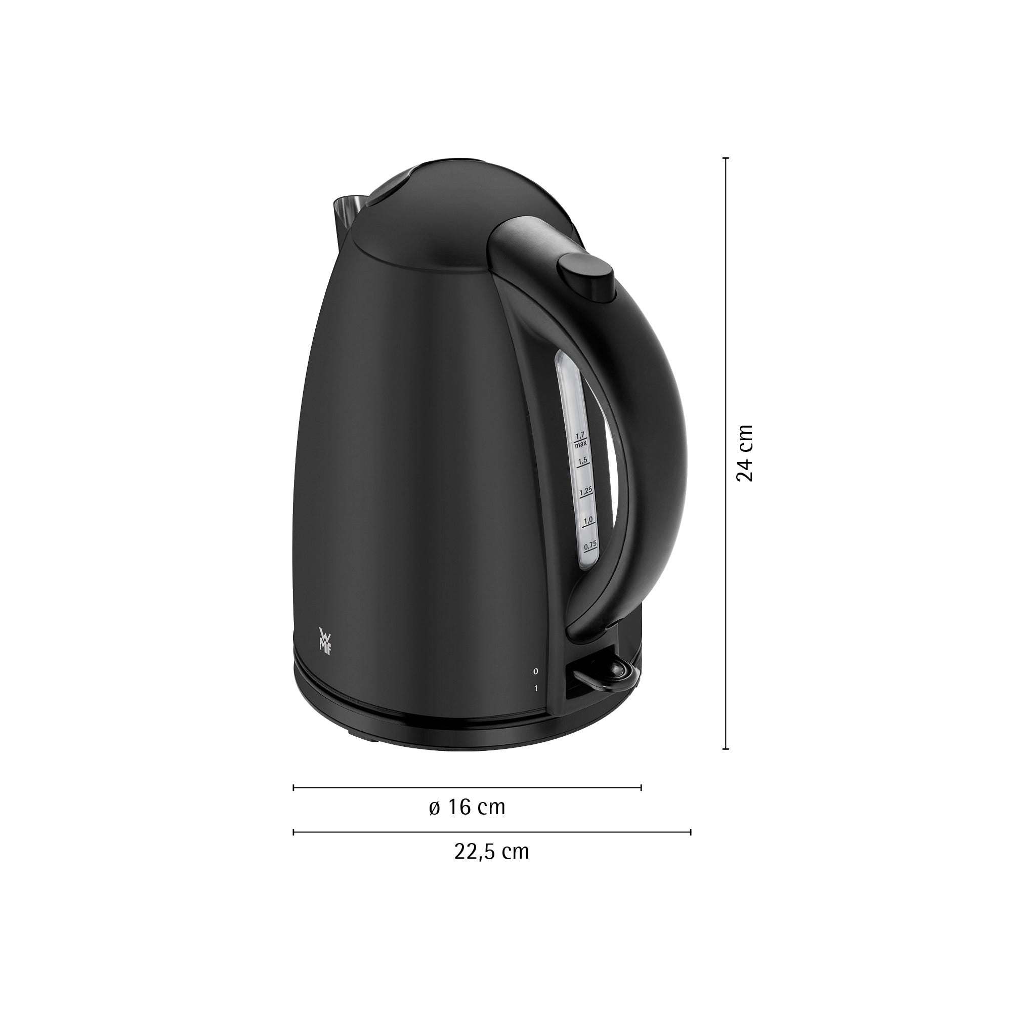 Vannkoker 1,7 L Deep Black 2400W Stelio - WMF håndtak nærbilde