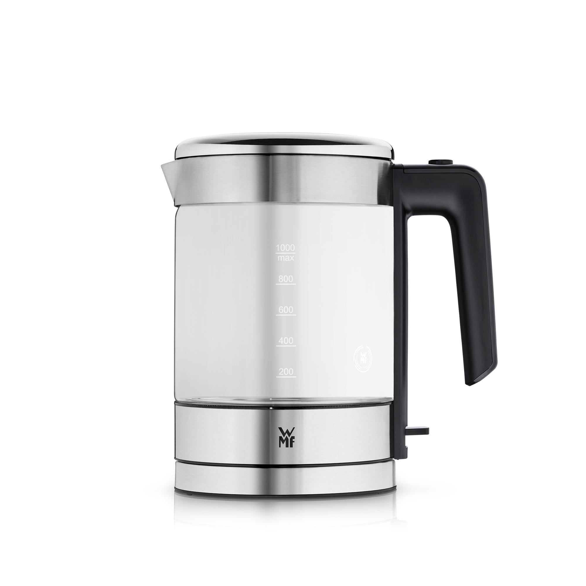 Vannkoker glass 1,0 L 1900W kompakt med LED-lys fra WMF forfra