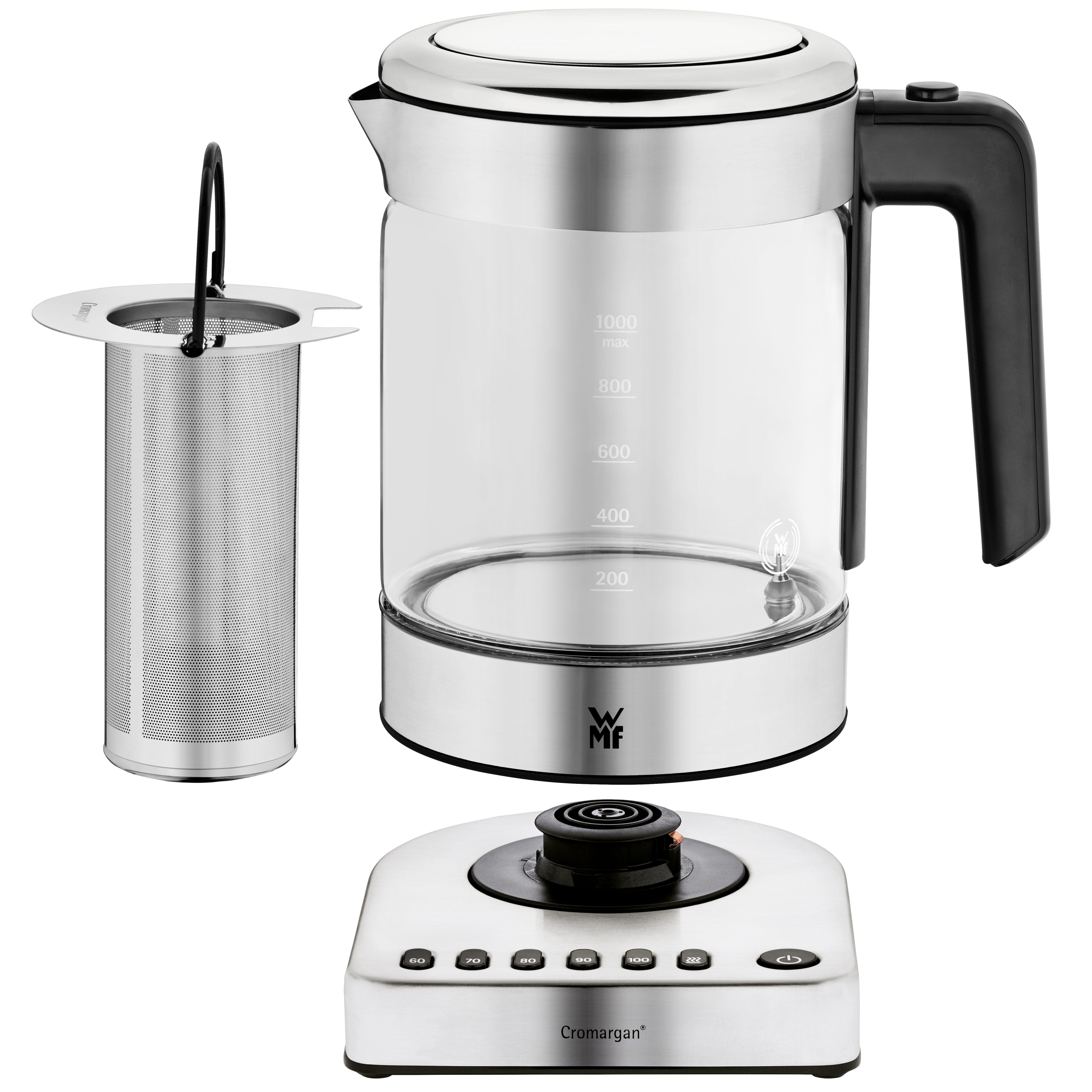 Vannkoker glass 1,0 L med temperaturvalg 5 trinn - WMF KUCHENminis Vario bakside