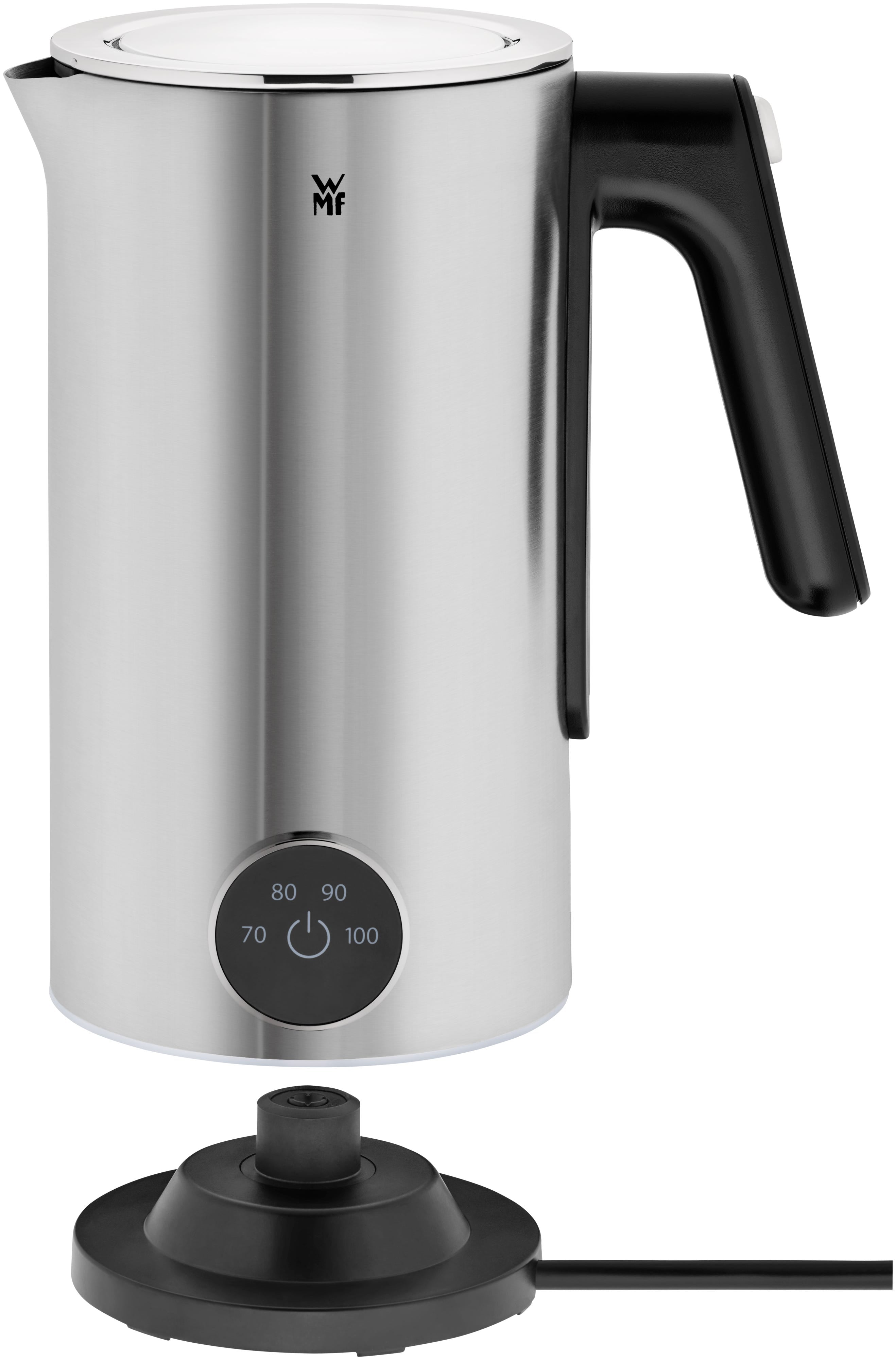 Nærbilde av temperaturvalg på Vannkoker med LED-display og temperaturvalg rustfritt stål - WMF Lumero