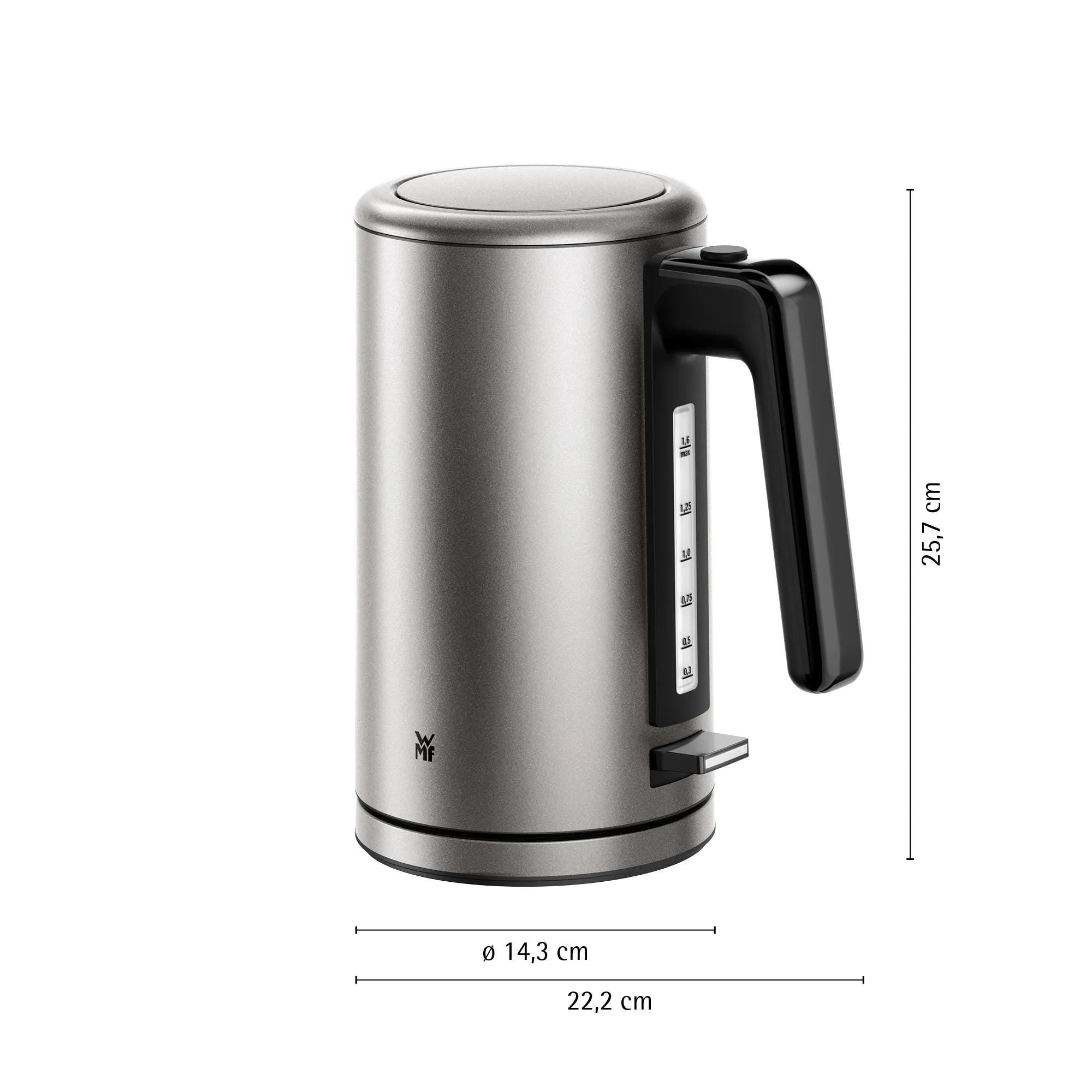 Vannkoker rustfritt stål 1,6 L 2400W matt finish - WMF Lono Silk bakside