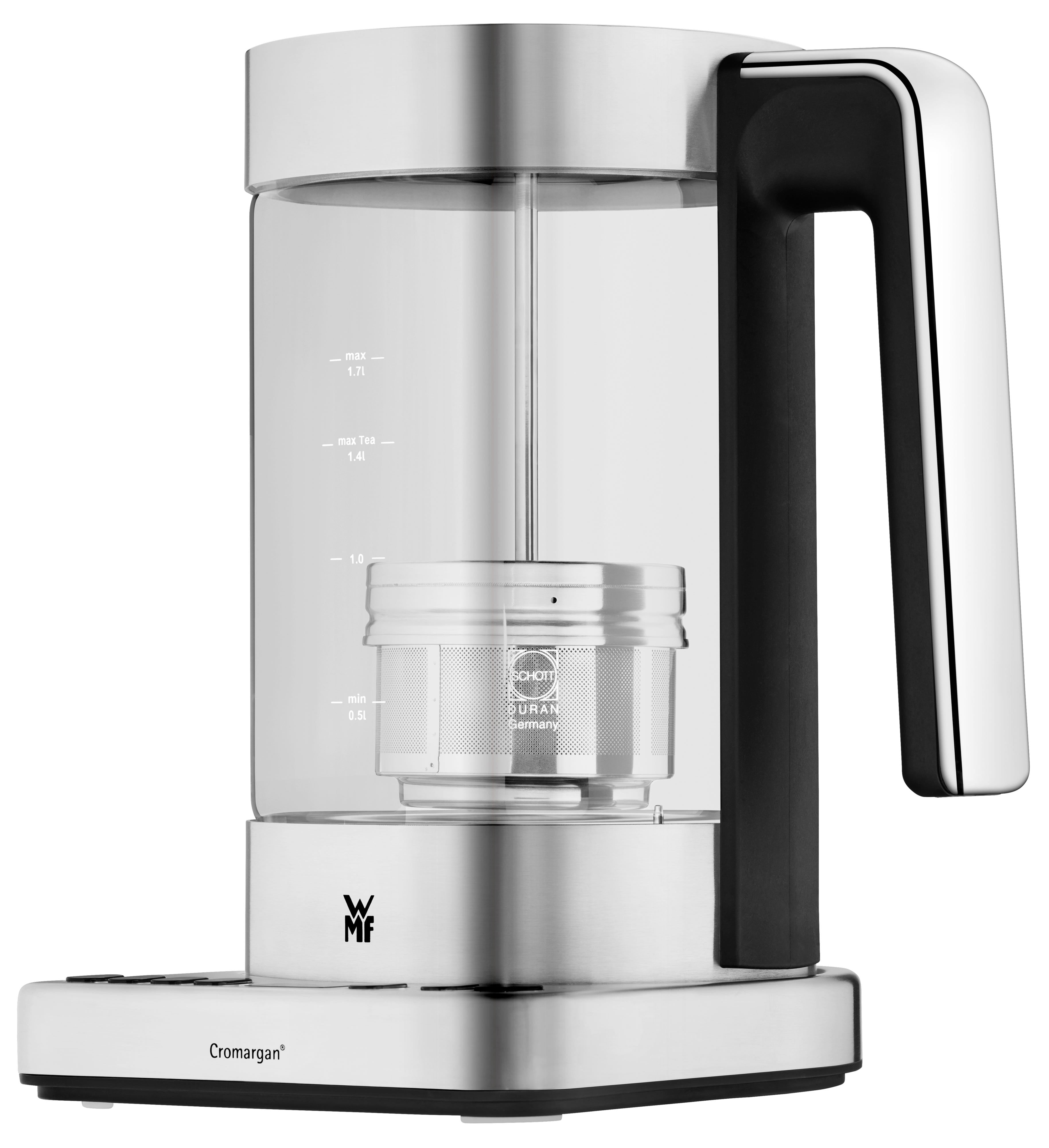 Vannkoker og tebrygger 2-i-1 1,7 L 3000W rustfritt stål - WMF Lono bakside