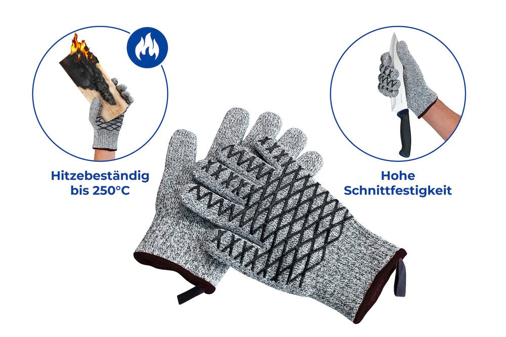 Montert Varme- og kuttbestandig hanske herre 1 par polyester - WENKO