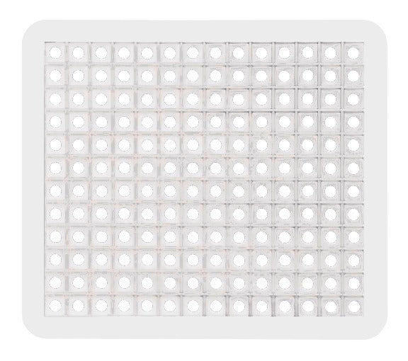Vaskmatte hvit 31×26,5 cm beskytter glass og servise forfra