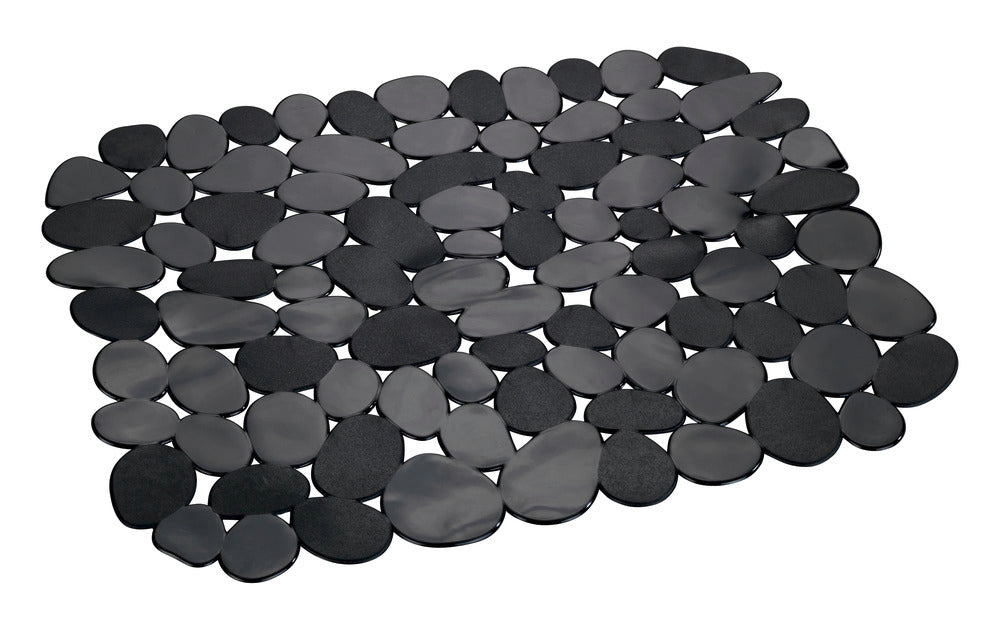 Vaskmatte Stone svart beskyttelse mot riper plast bakside