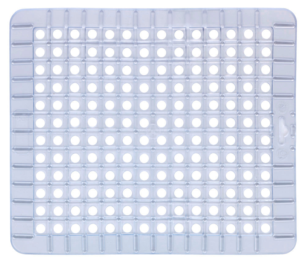 Vaskmatte transparent 31×26,5 cm beskytter glass og servise forfra