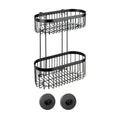 Vegghylle 2 etasjer Classic Plus Black med Vacuum-Loc® forfra