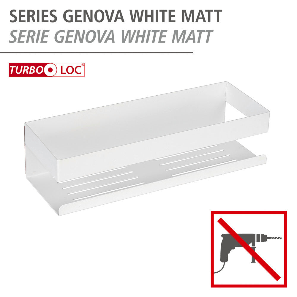 Vegghylle bad hvit matt Turbo-Loc Genova bakside