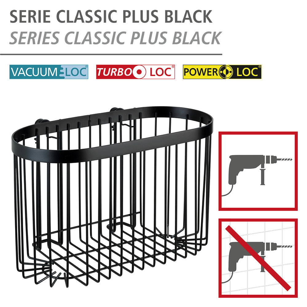 Vegghylle Classic Plus Black metall bakside