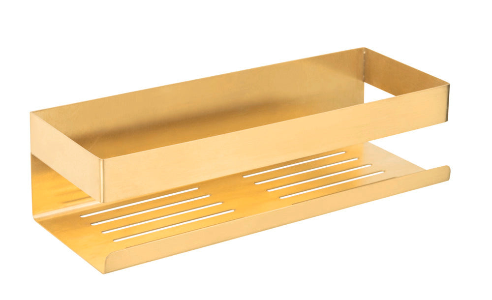 Vegghylle Genova gull matt rustfritt stål Turbo-Loc® uten boring forfra