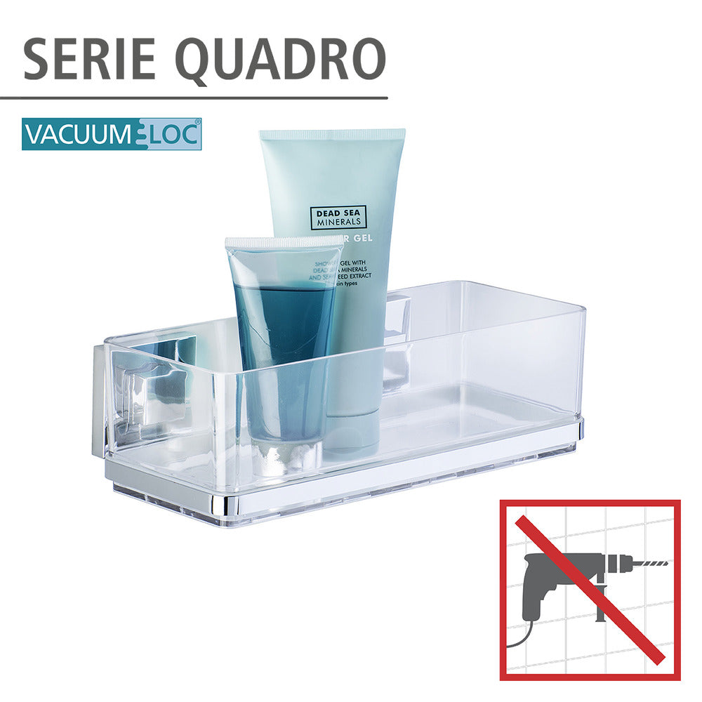 Vegghylle rustfritt stål Vacuum-Loc Quadro side