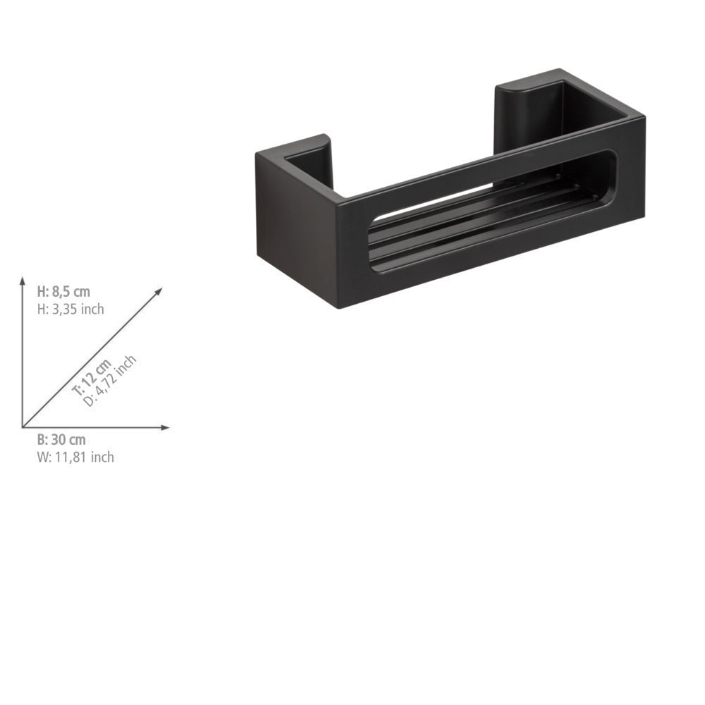 Vegghylle Turbo-Loc® Bralia svart uten boring ABS med baderomsartikler
