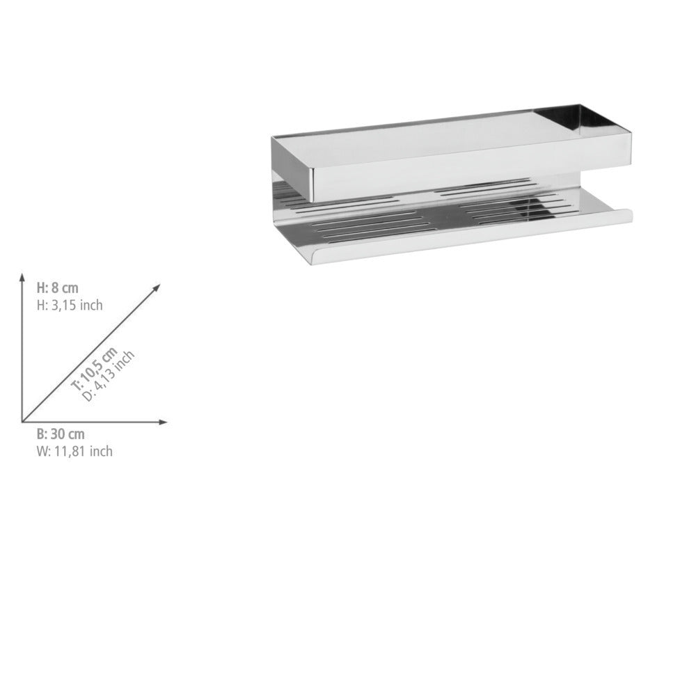 Detalj av Vegghylle Turbo-Loc® Genova Shine rustfritt stål
