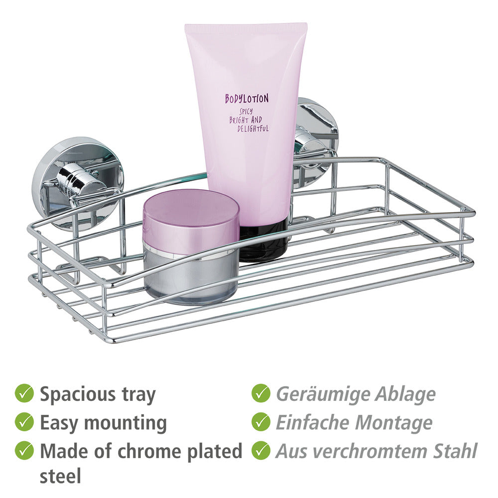 Vegghylle Vacuum-Loc® kromet stål uten boring - WENKO detalj