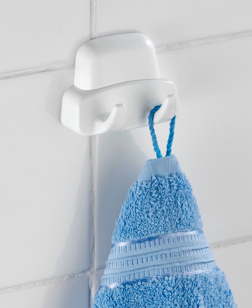Detalj av Veggkrok dobbel plast hvit Pure-serien - Wenko