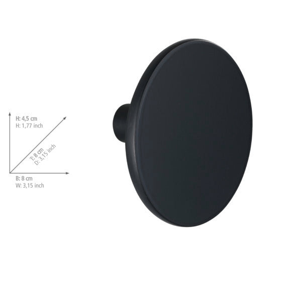 Veggkrok Melle svart Ø 8 cm polyresin i bruk