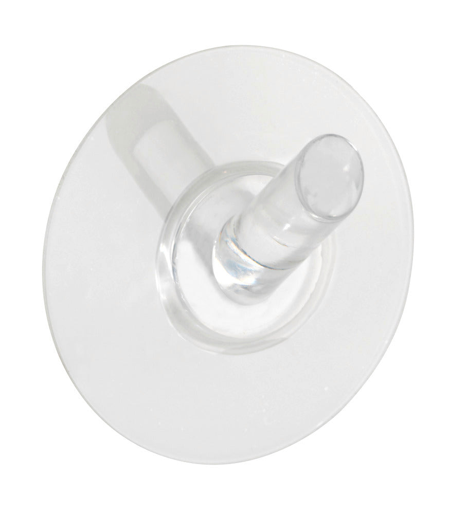 Veggkrok mellomstor transparent uten boring Static-Loc® - Wenko forfra