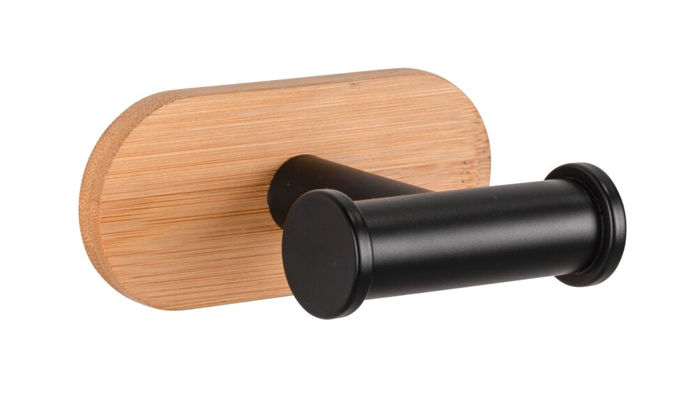 Veggkrok Orea Duo Bamboo rustfritt stål uten boring forfra