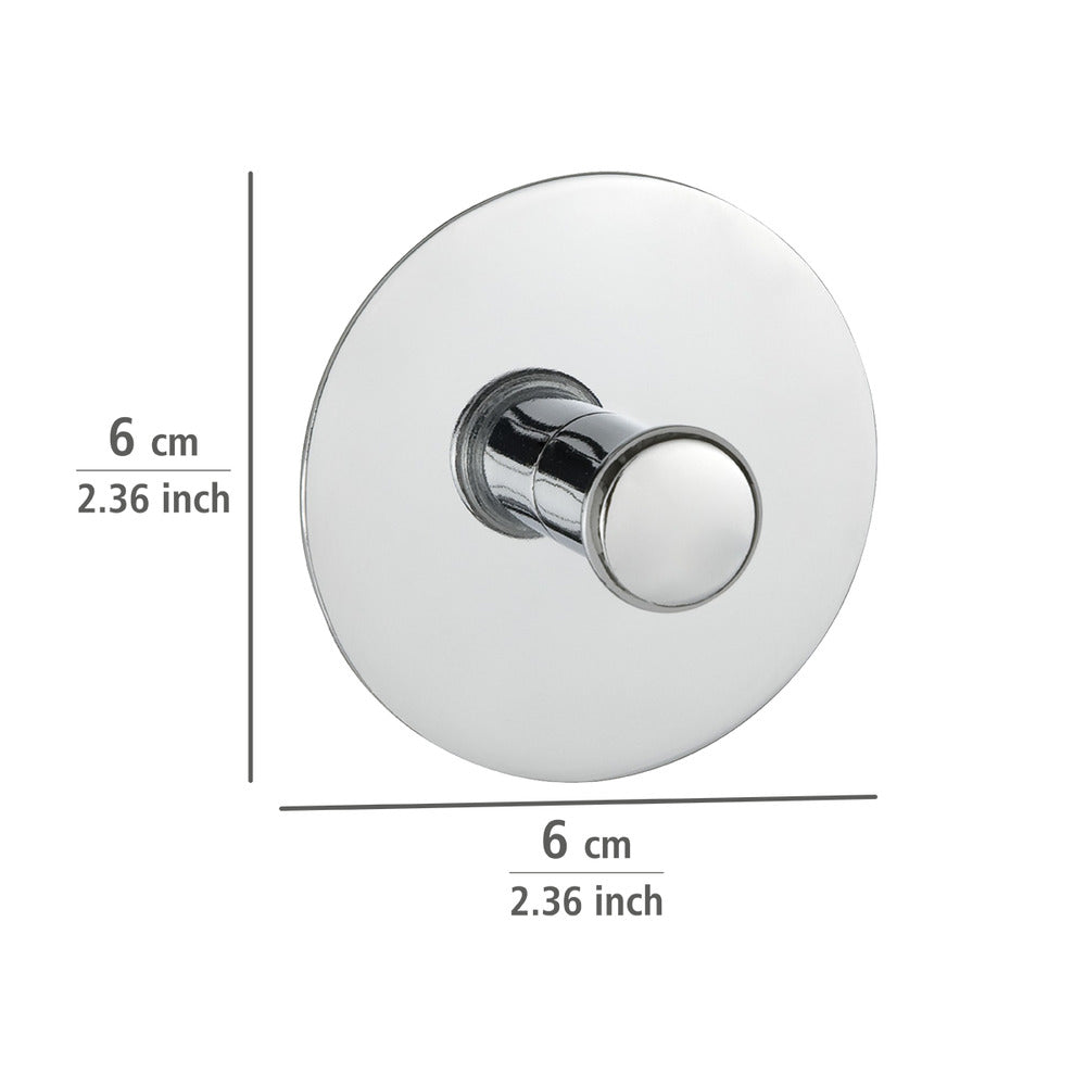 Montert Veggkrok Turbo-Loc® forkrommet metall uten boring på vegg