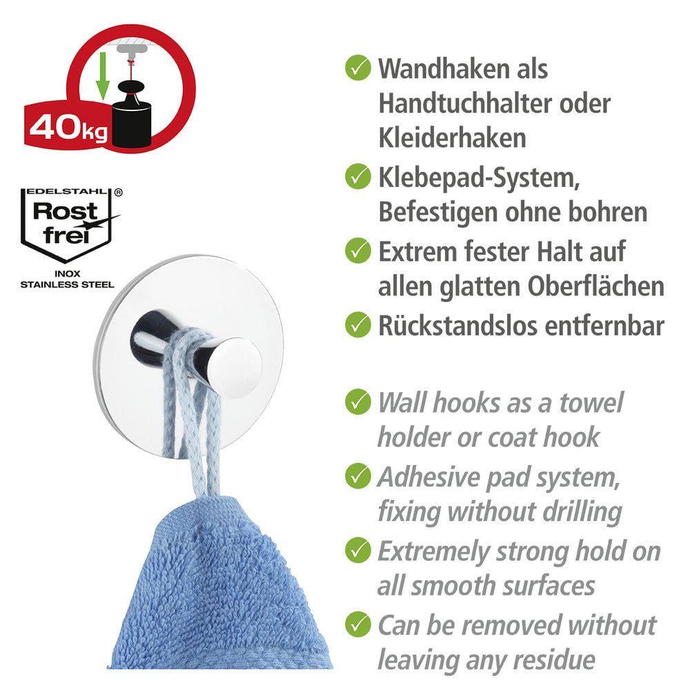 Detalj av Veggkrok Turbo-Loc® Pisa rustfritt stål uten boring