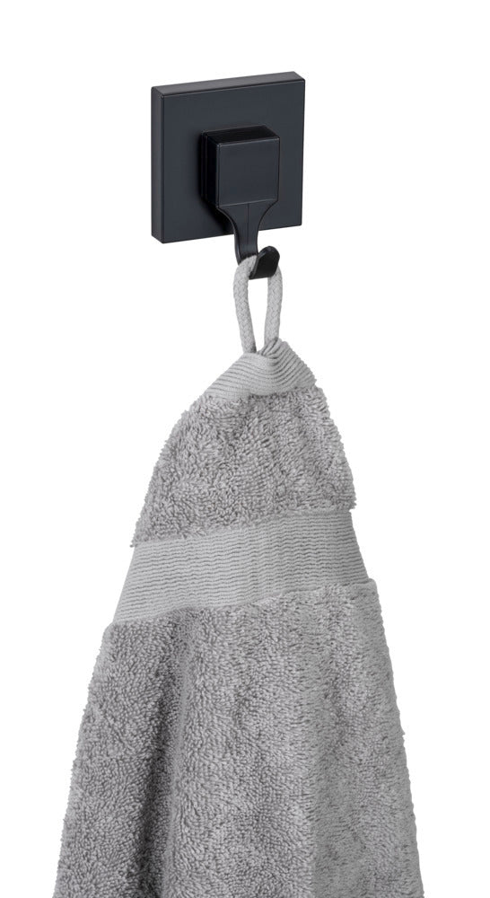 Veggkroker Quadro svart 2-delt sett Vacuum-Loc® pakningsinnhold