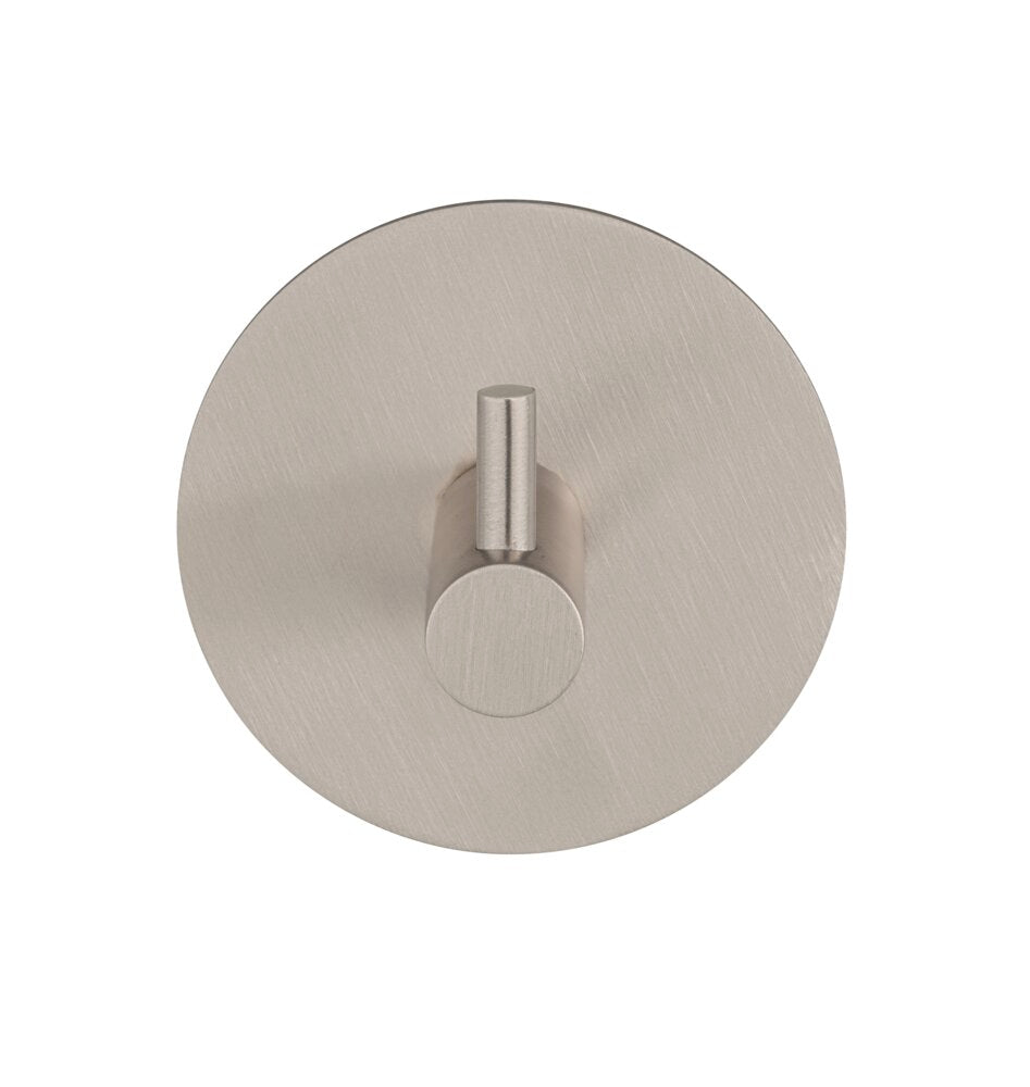 Montert Veggkroker Uno matt rustfritt stål 2-delt sett på vegg