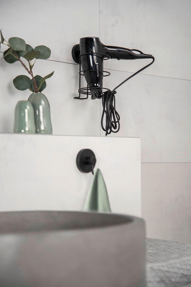 Veggkroker Vacuum-Loc® svart 2-pakk i industriell stil