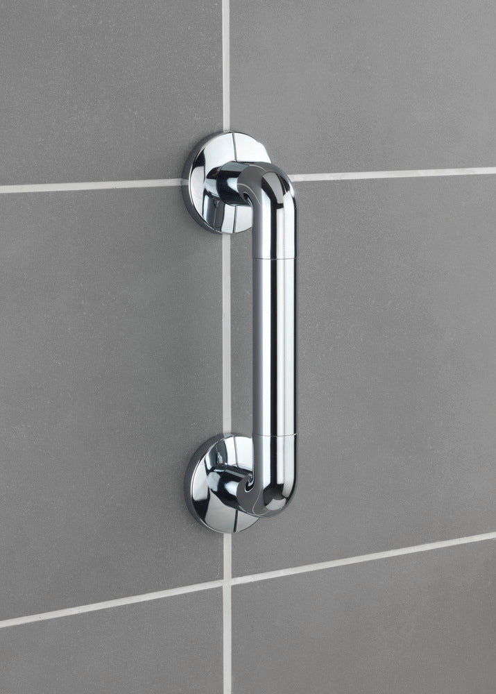 Detalj av Veggstøttehåndtak Secura 30 cm krom aluminium