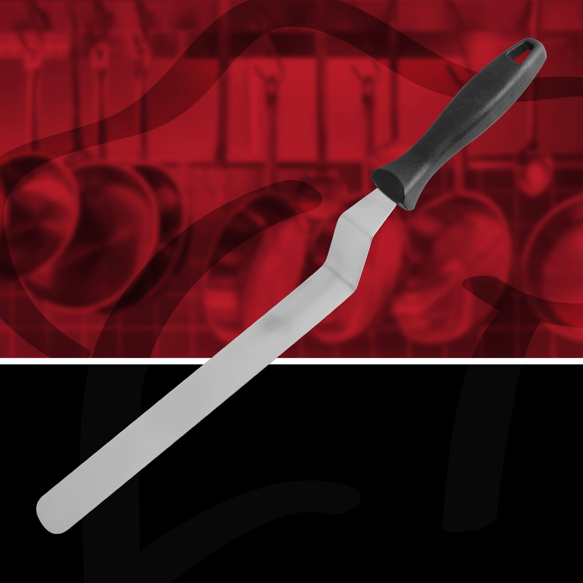 Vinkelpalett rustfritt stål 43,5 cm for kaker og terte FMprofessional bakside