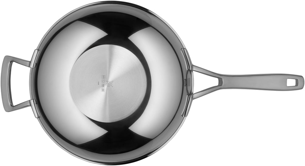 Wok 28 cm rustfritt stål med lokk Multiply bakside