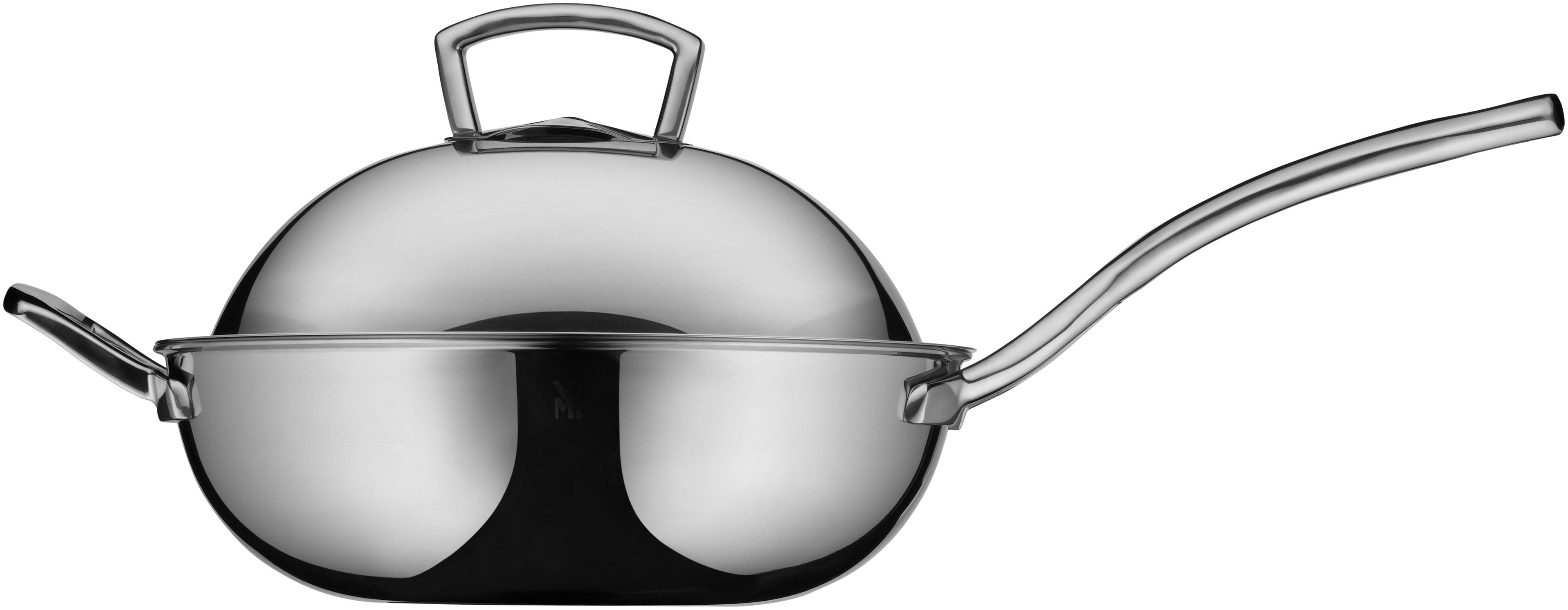 Wok 28 cm rustfritt stål med lokk Multiply detalj av håndtak