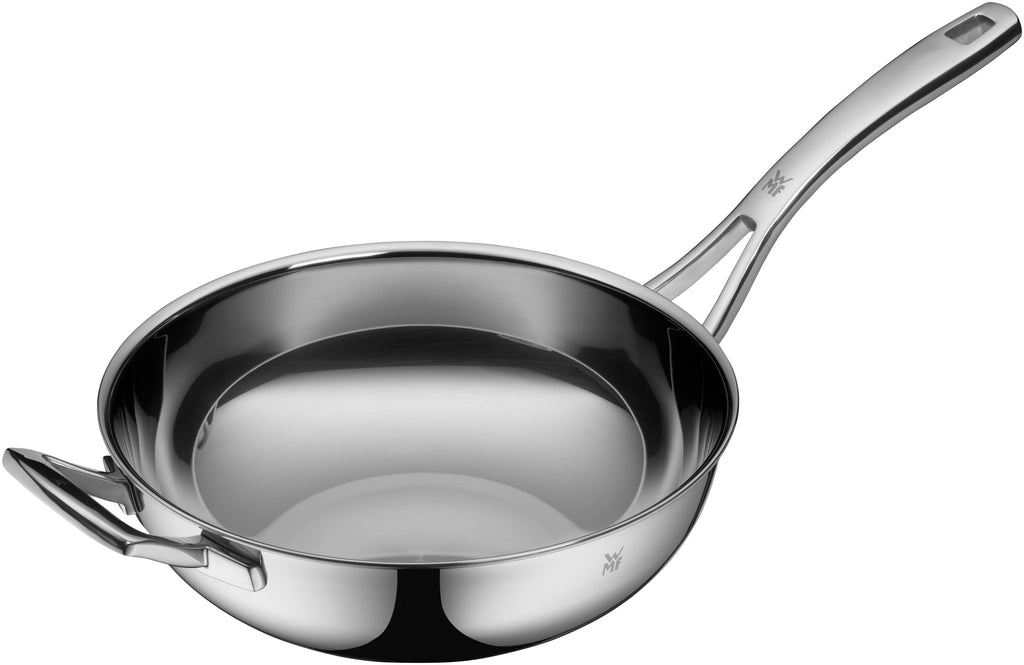 Wok 28 cm rustfritt stål med lokk Multiply sideprofil