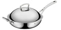 Wok 32 cm rustfritt stål med lokk Multiply - WMF forfra