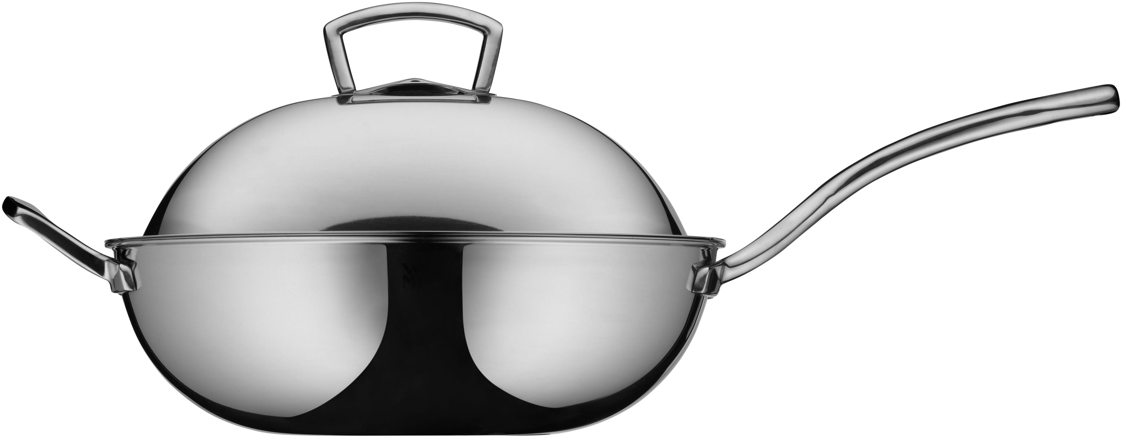 Wok 32 cm rustfritt stål med lokk Multiply - WMF nærbilde av håndtak