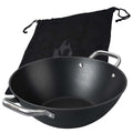 Wok Force Ø32 cm støpejern non-stick - FMprofessional forfra