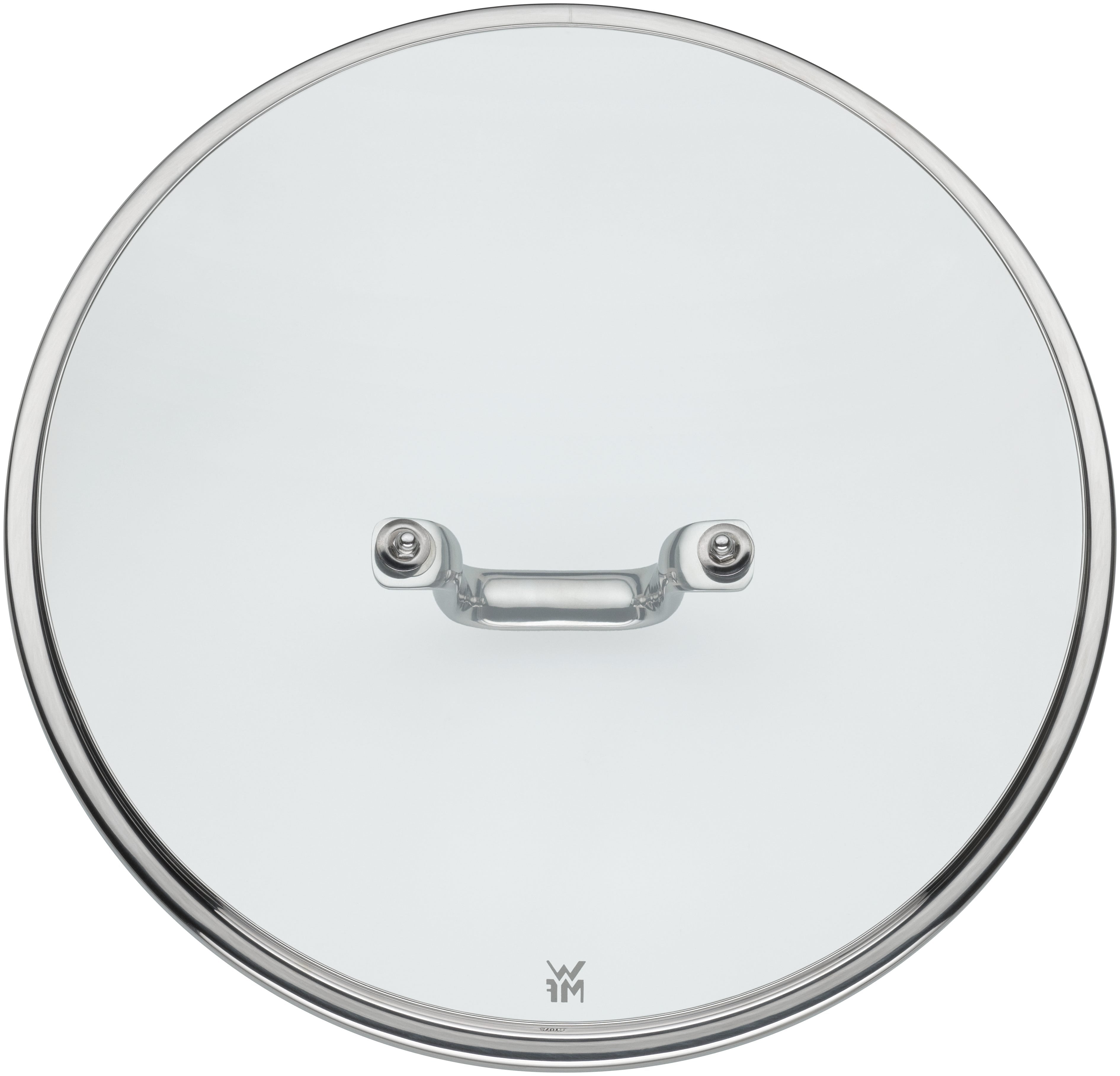 Wokpanne 28 cm med glasslokk Fusiontec Mineral Platinum sett fra siden