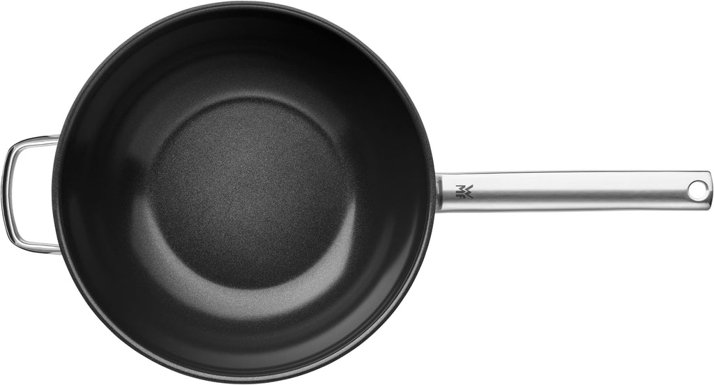 Wokpanne 28 cm keramisk non-stick rustfritt stål - WMF montert på komfyr