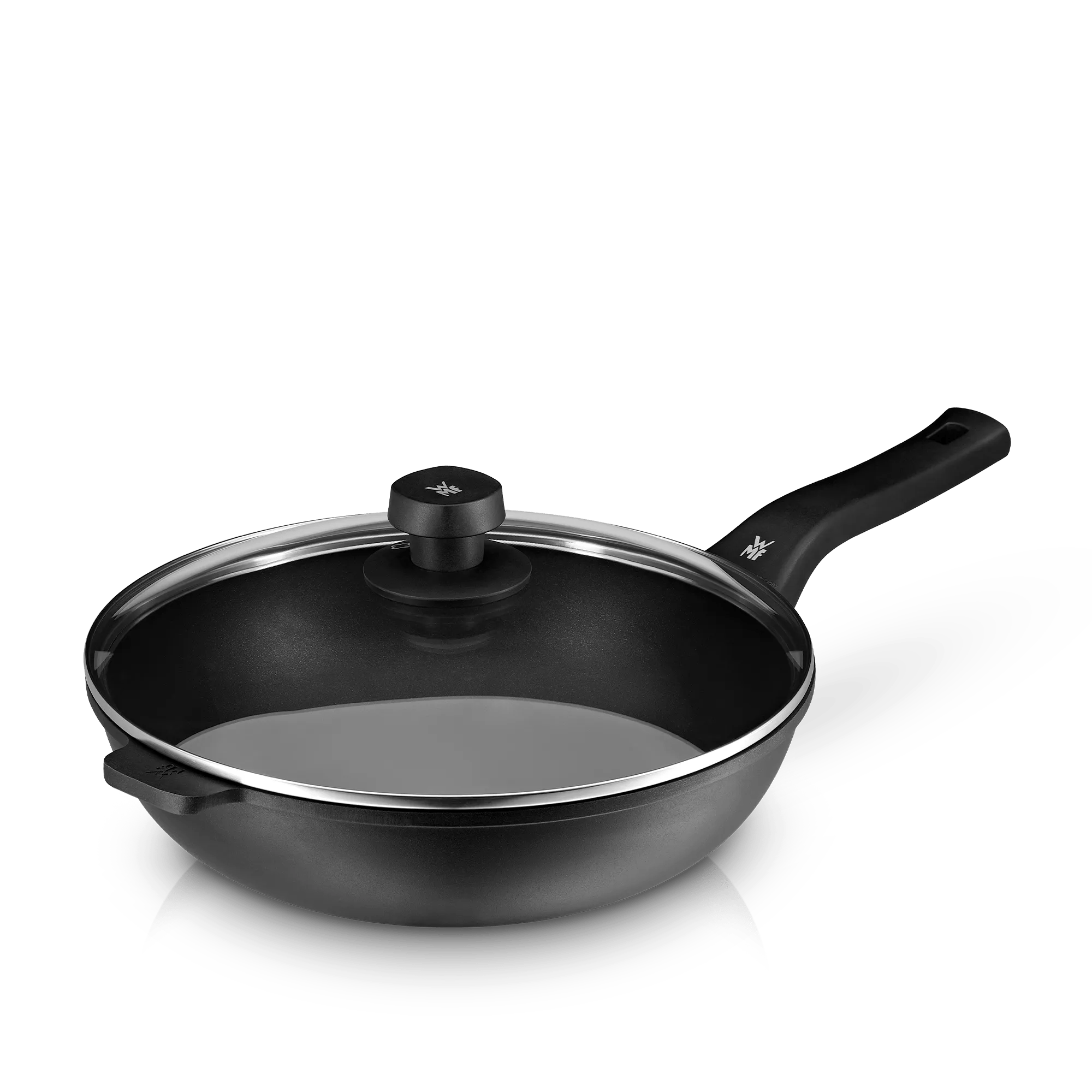 Wokpanne 30 cm non-stick PermaDur med glasslokk - WMF forfra