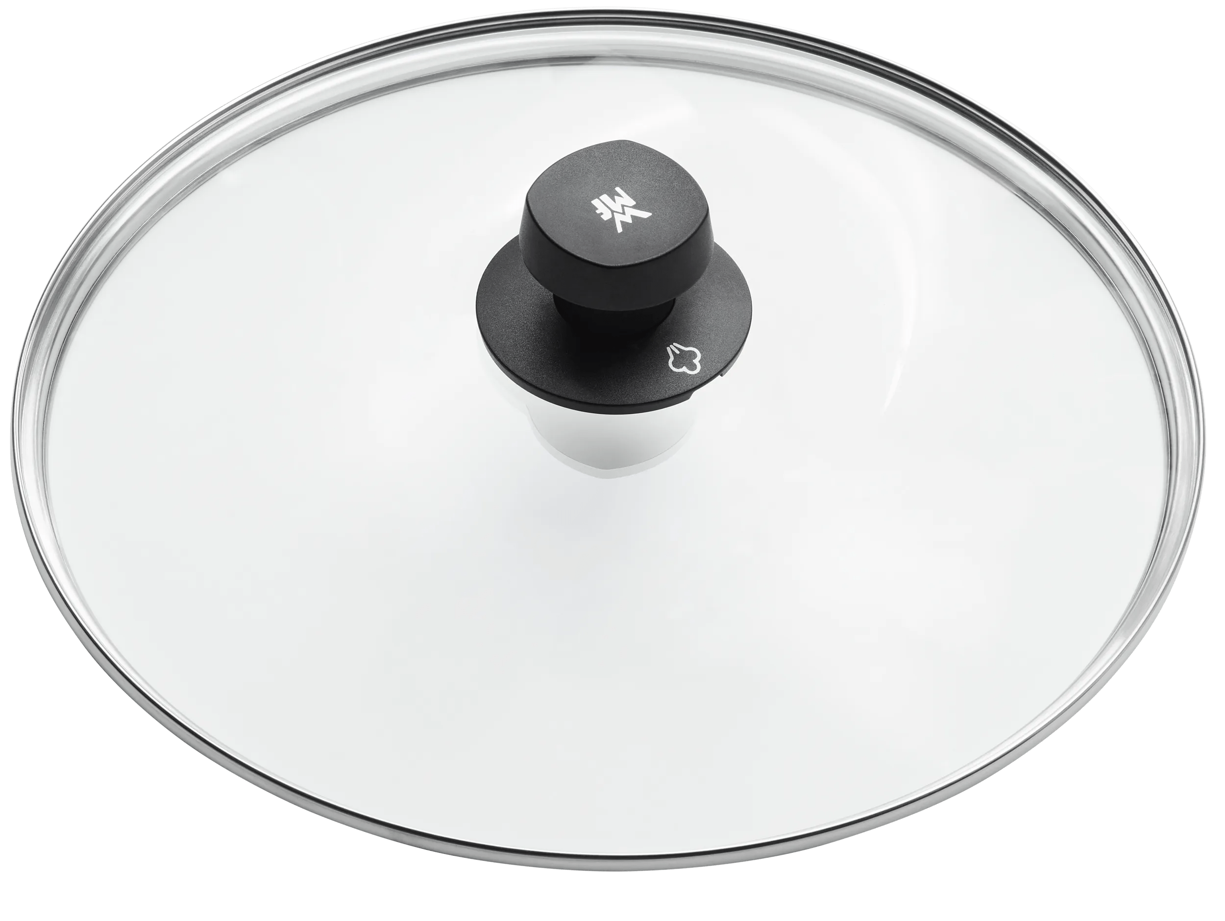 Wokpanne 30 cm non-stick PermaDur med glasslokk - WMF glasslokk detalj