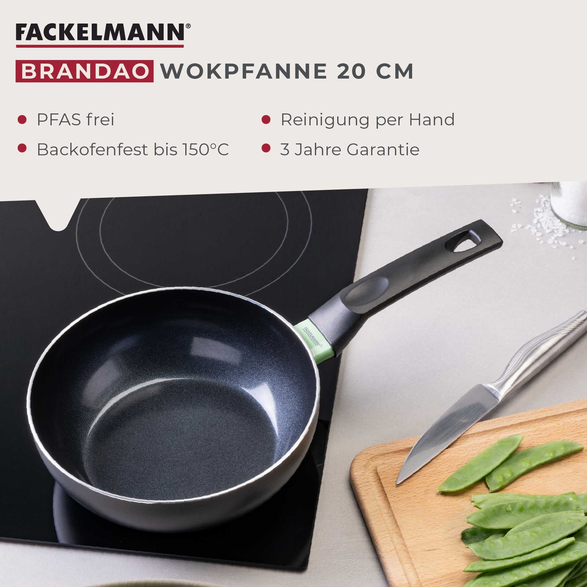 Wokpanne Brandao keramikk non-stick Ø20 cm nærbilde av keramisk belegg