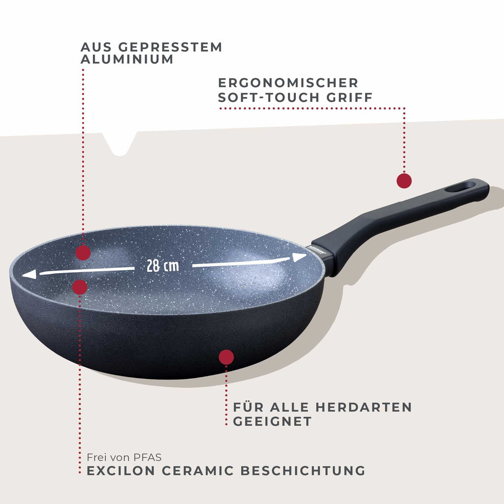 Wokpanne non-stick Ø28 cm Cosmo - Fackelmann detalj av håndtak