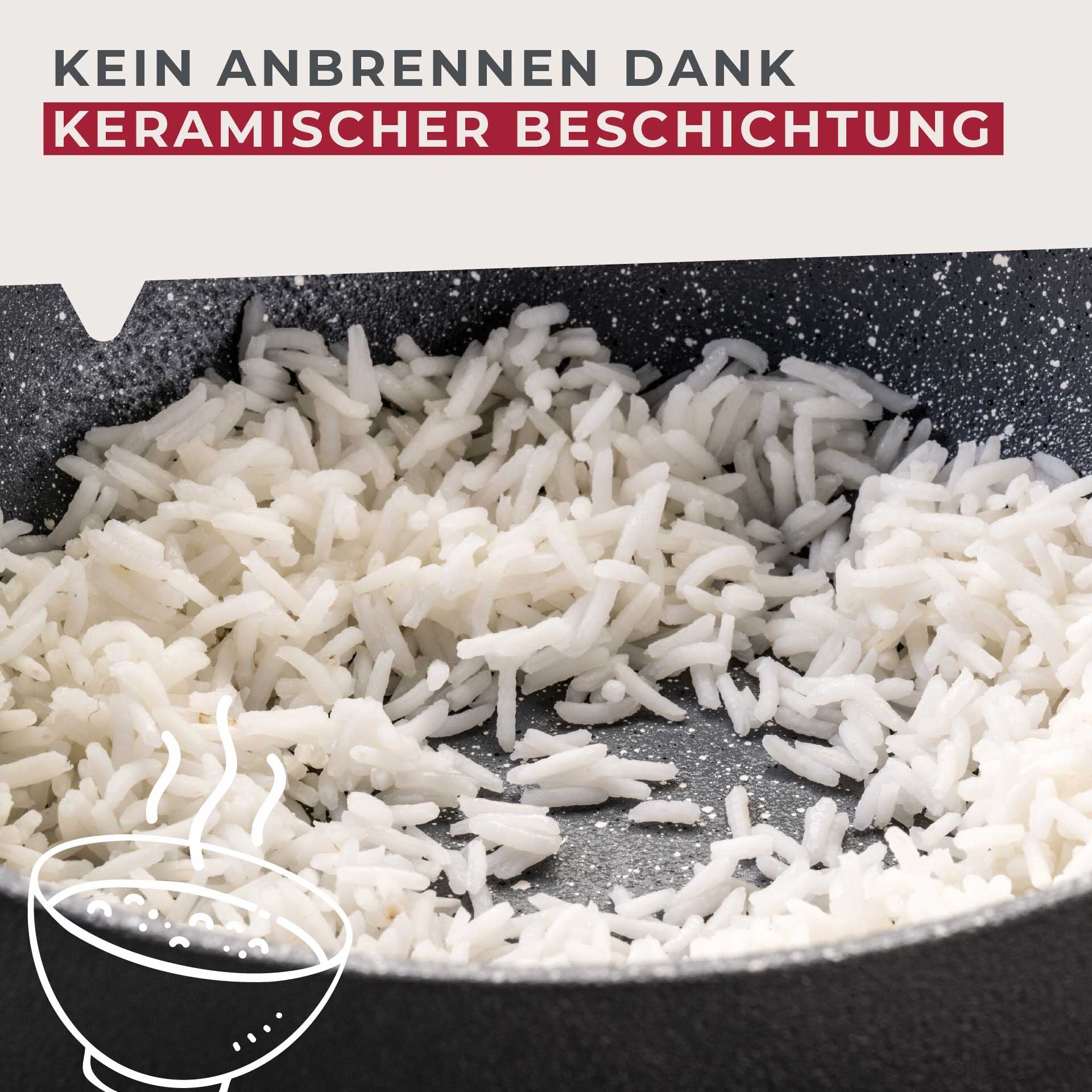 Soft-touch håndtak på Wokpanne keramikk non-stick Ø20 cm Cosmo - Fackelmann