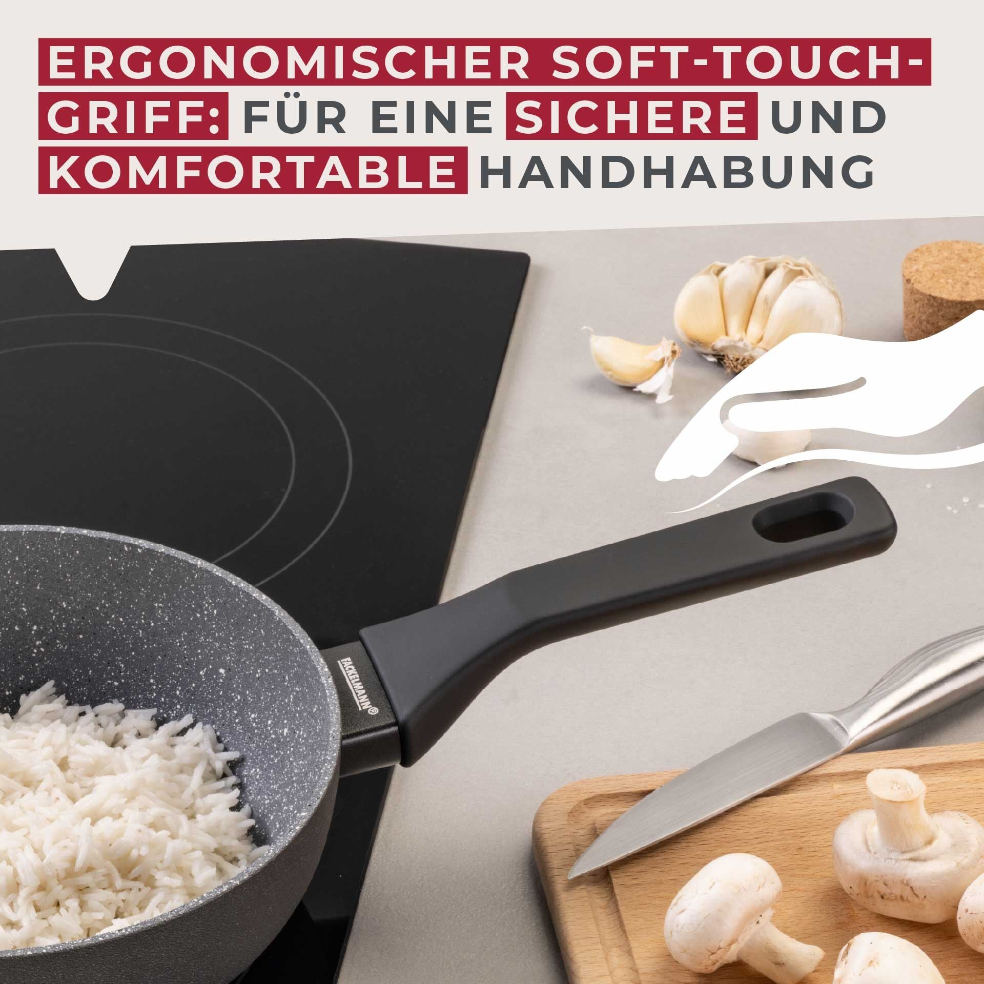 Wokpanne keramikk non-stick Ø20 cm Cosmo - Fackelmann sideprofil