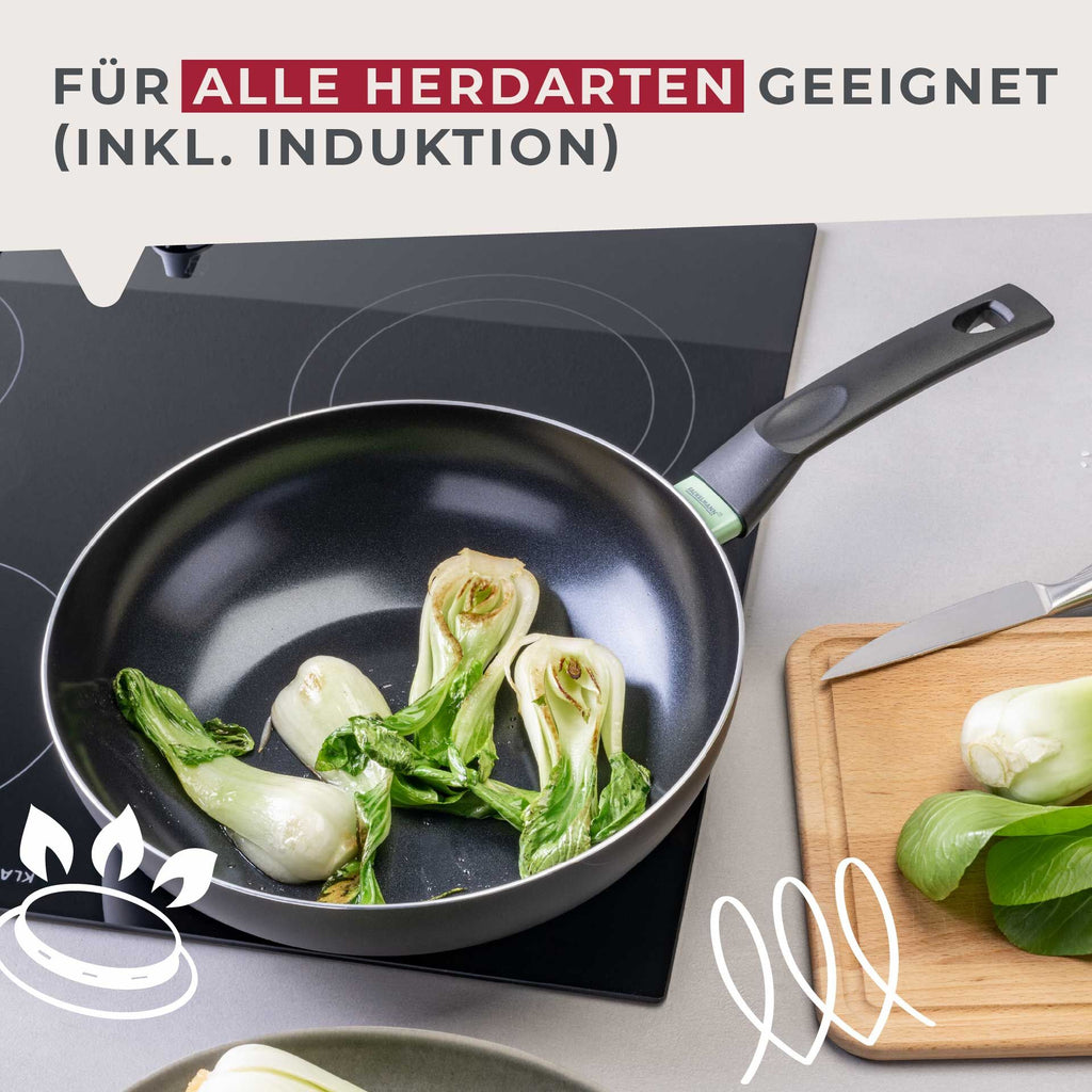 Wokpanne keramikk non-stick Ø28 cm Brandao - sideprofil