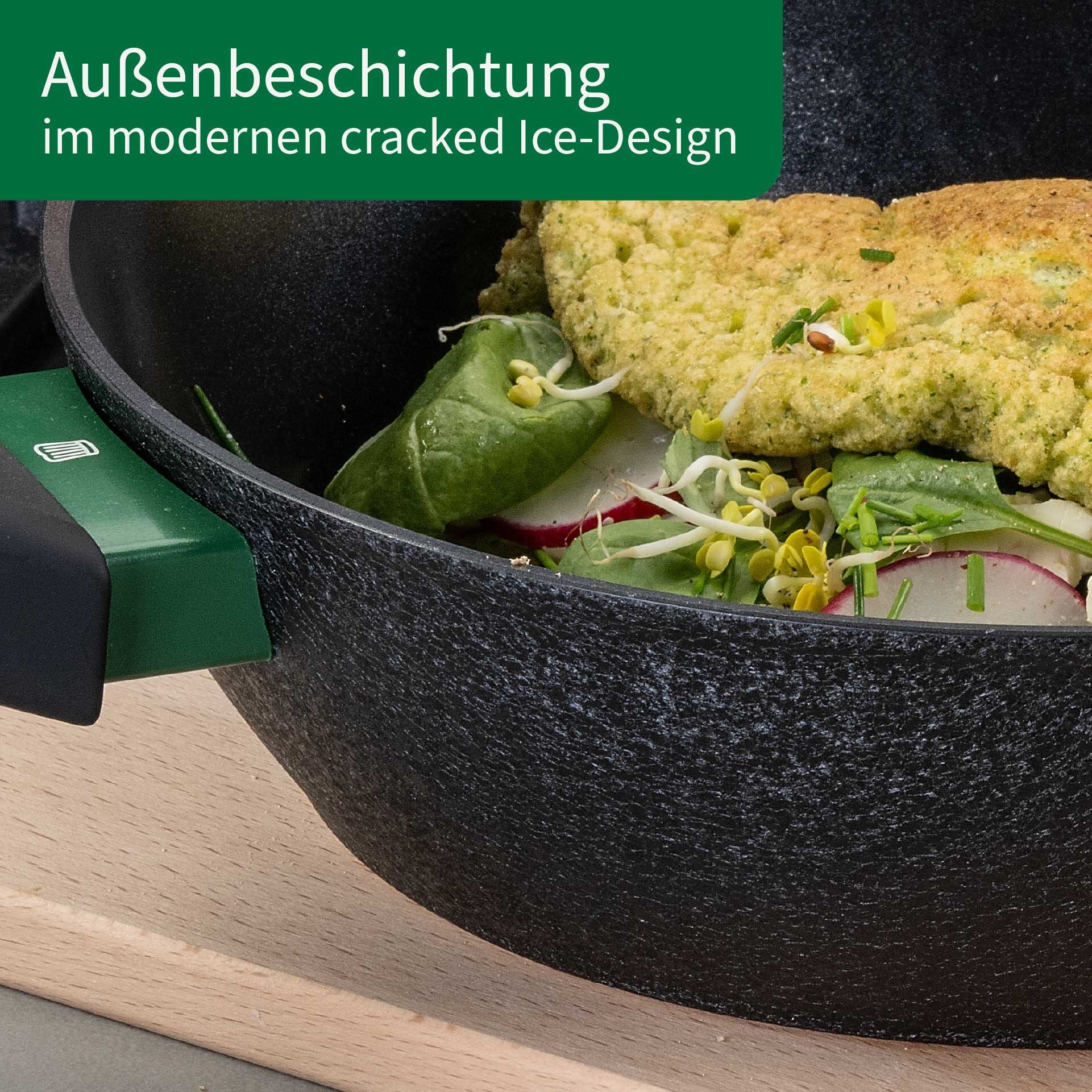 Wokpanne keramisk non-stick Ø28 cm resirkulert aluminium sideprofil
